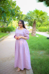 Seer Sucker Cotton Women Dress – Elegant & Comfortable