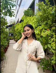 Women's Striped Cotton Co-Ord Set | Casual 2-Piece Outfit