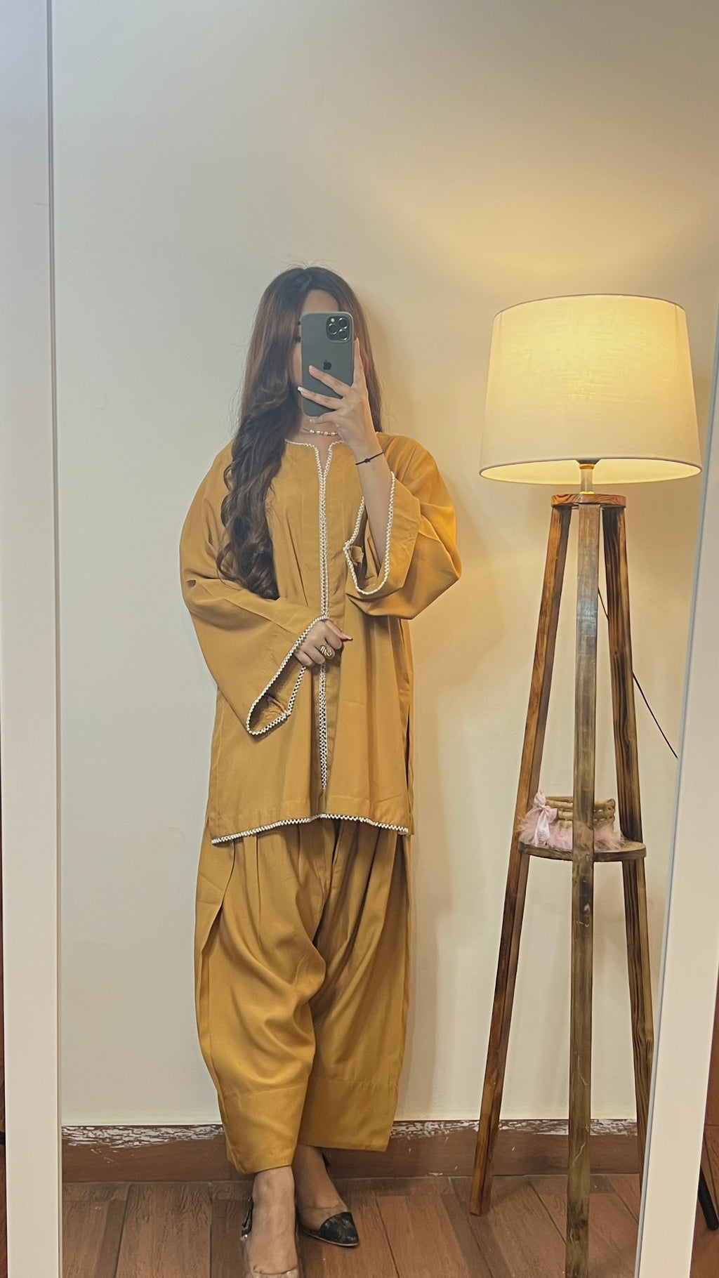 2 Piece Lawn Embellished  Co- Ord Set with Farshi Shalwar