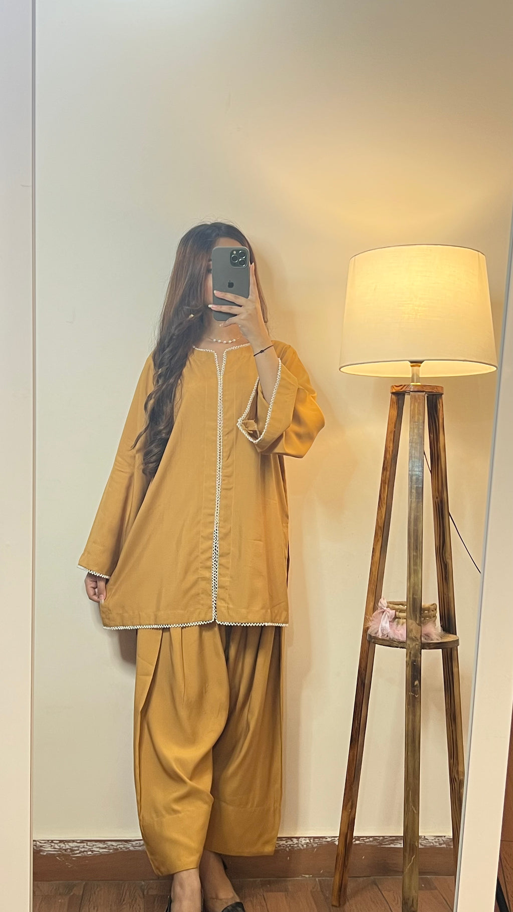 2 Piece Lawn Embellished  Co- Ord Set with Farshi Shalwar