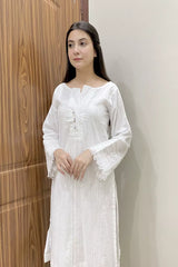 2 Piece Cotton Embellished stitched suit