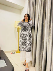 Cotton Block Printed Kurta Elegant & Comfortable 1 Piece