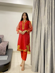 Embroidered Laurex Work Stitched Suit Linned 2 Piece