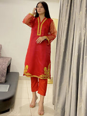 Embroidered Laurex Work Stitched Suit Linned 2 Piece