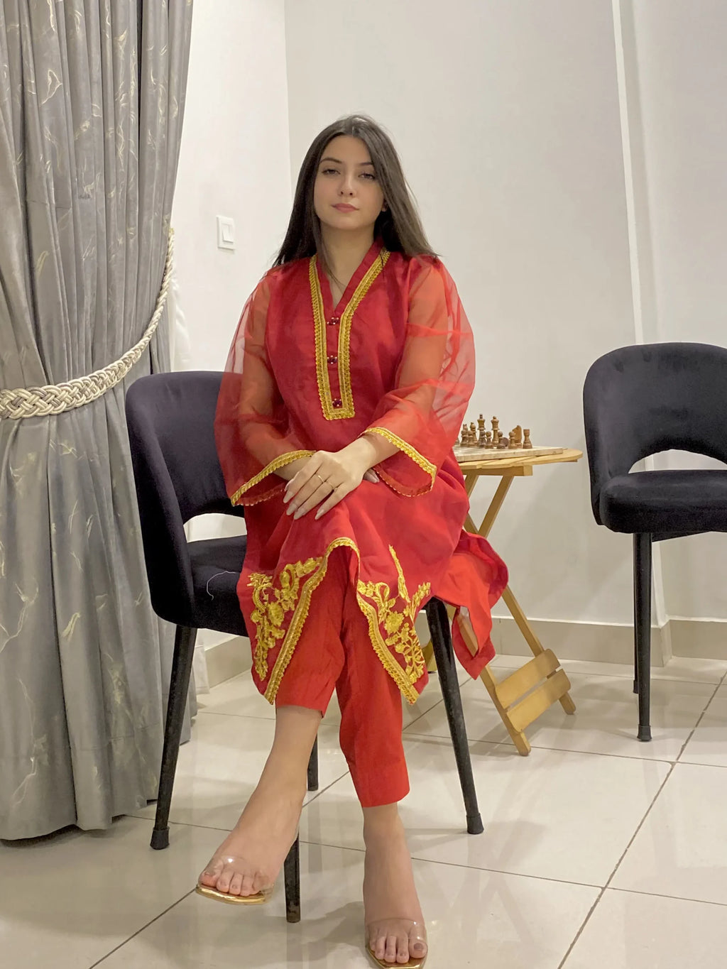 Embroidered Laurex Work Stitched Suit Linned 2 Piece
