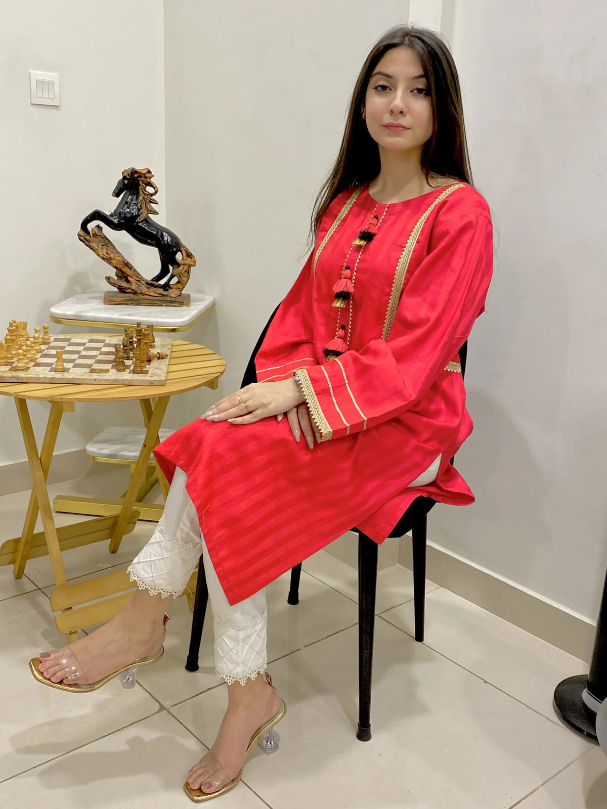 1 Piece Stripes Kurta Trendy Cotton & Perfect Stitching