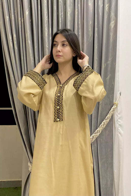 Sleek & Unique Design Cotton Embroidered Kurta 1 Piece