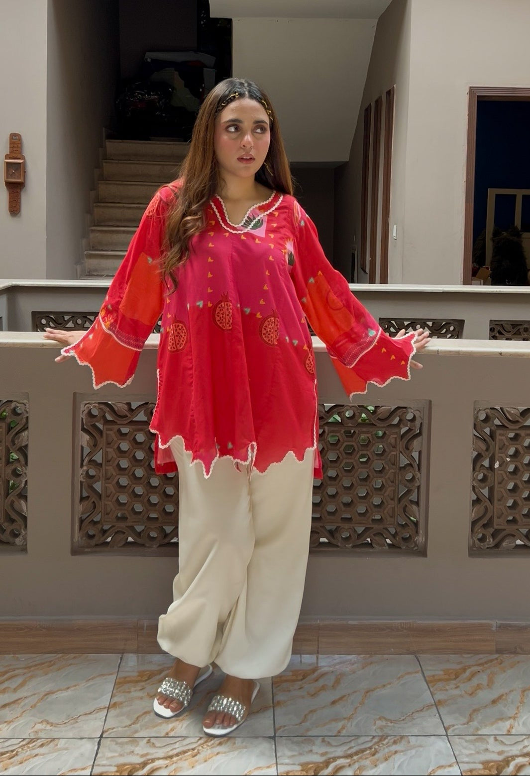 Printed Cotton 2-Piece Co-Ord Set with Balloon Shalwar