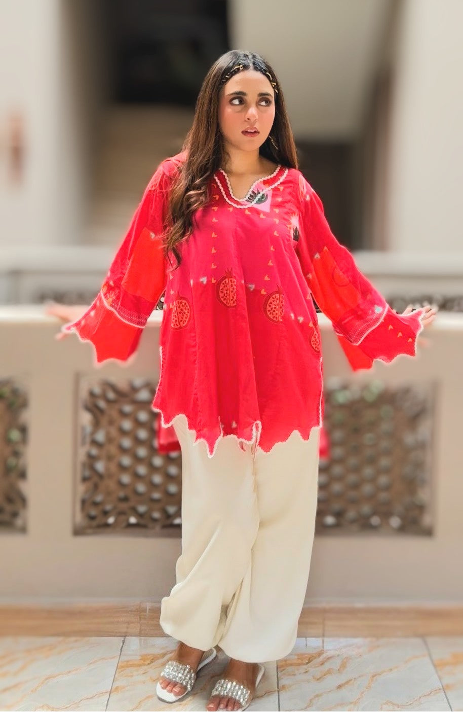 Printed Cotton 2-Piece Co-Ord Set with Balloon Shalwar