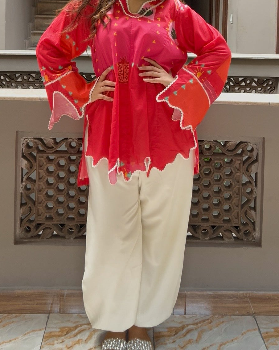 Cream Balloon Shalwar – Premium Soft Fabric