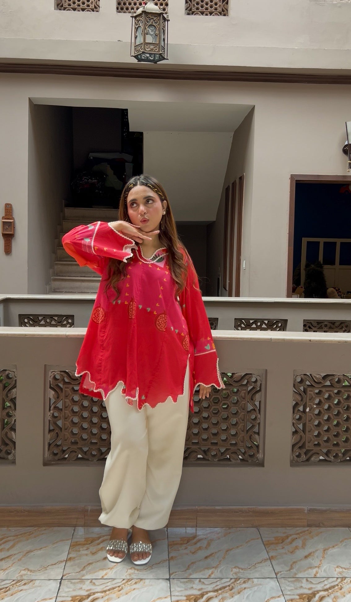 Printed Cotton 2-Piece Co-Ord Set with Balloon Shalwar