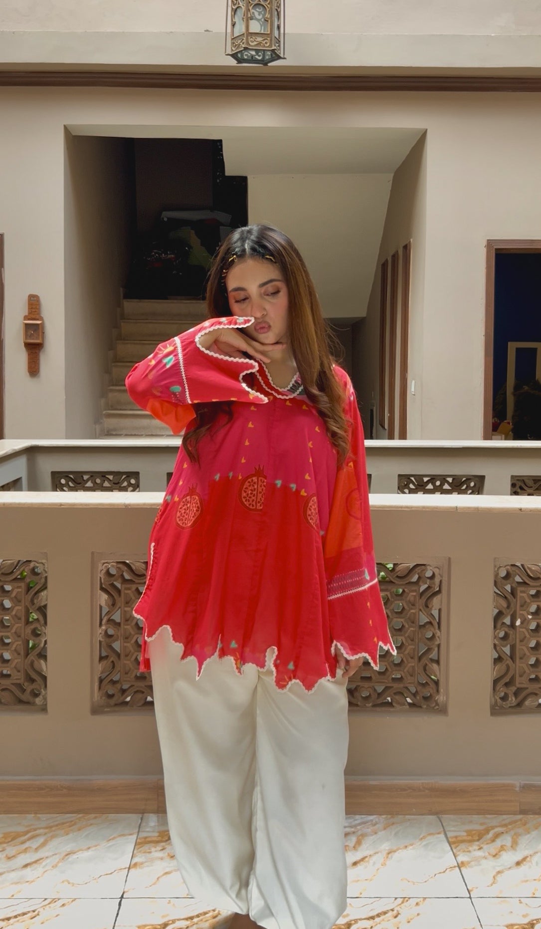 Printed Cotton 2-Piece Co-Ord Set with Balloon Shalwar