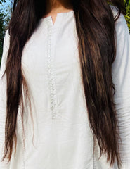 2 Piece Cotton Embroidred Zari Suit