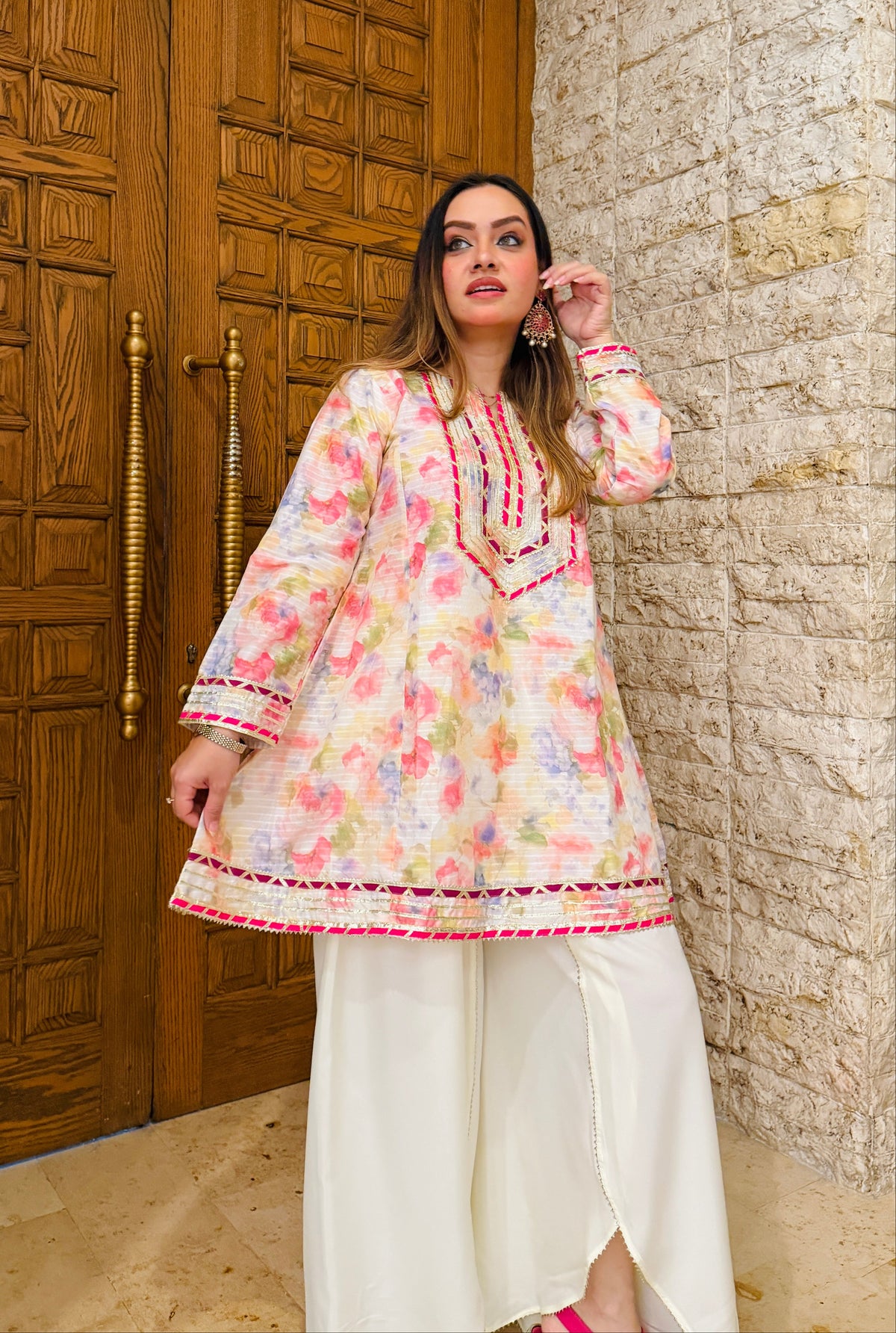 2 Piece Embellished Cotton Co-Ord Set