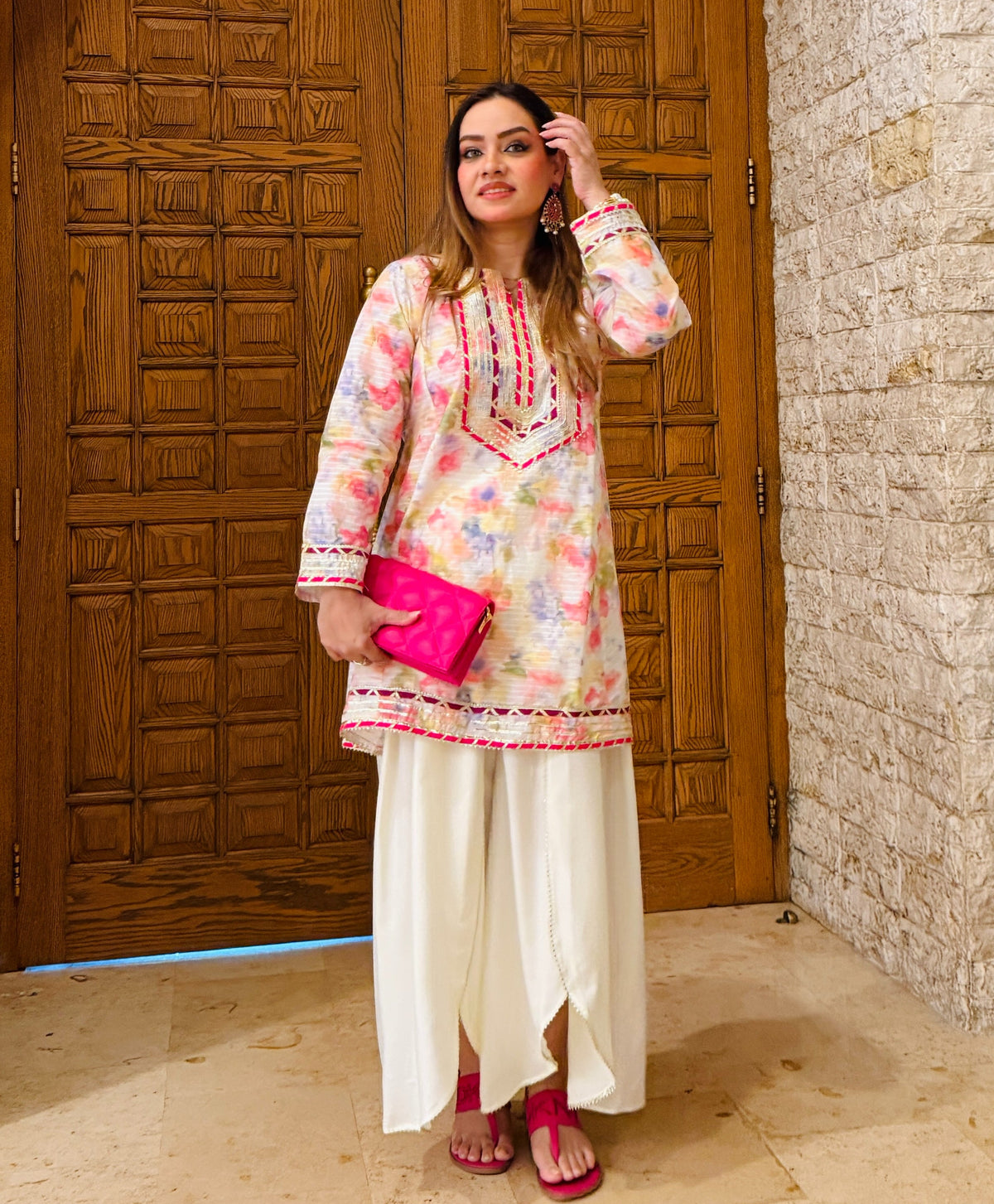 2 Piece Embellished Cotton Co-Ord Set