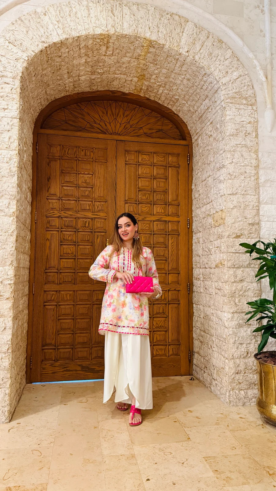 Cream Flowy Culotte