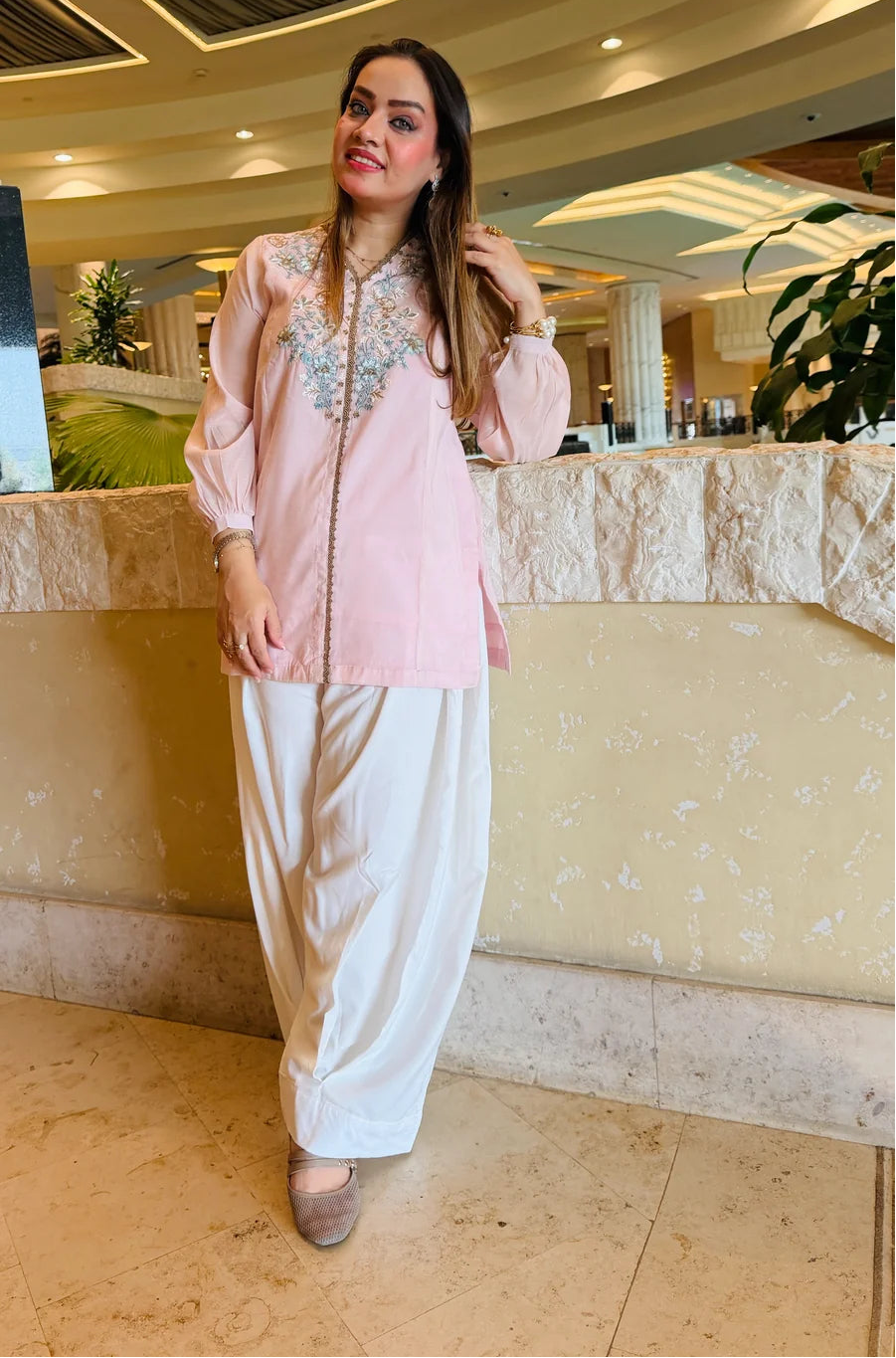 Elegant White Palazzo Pants