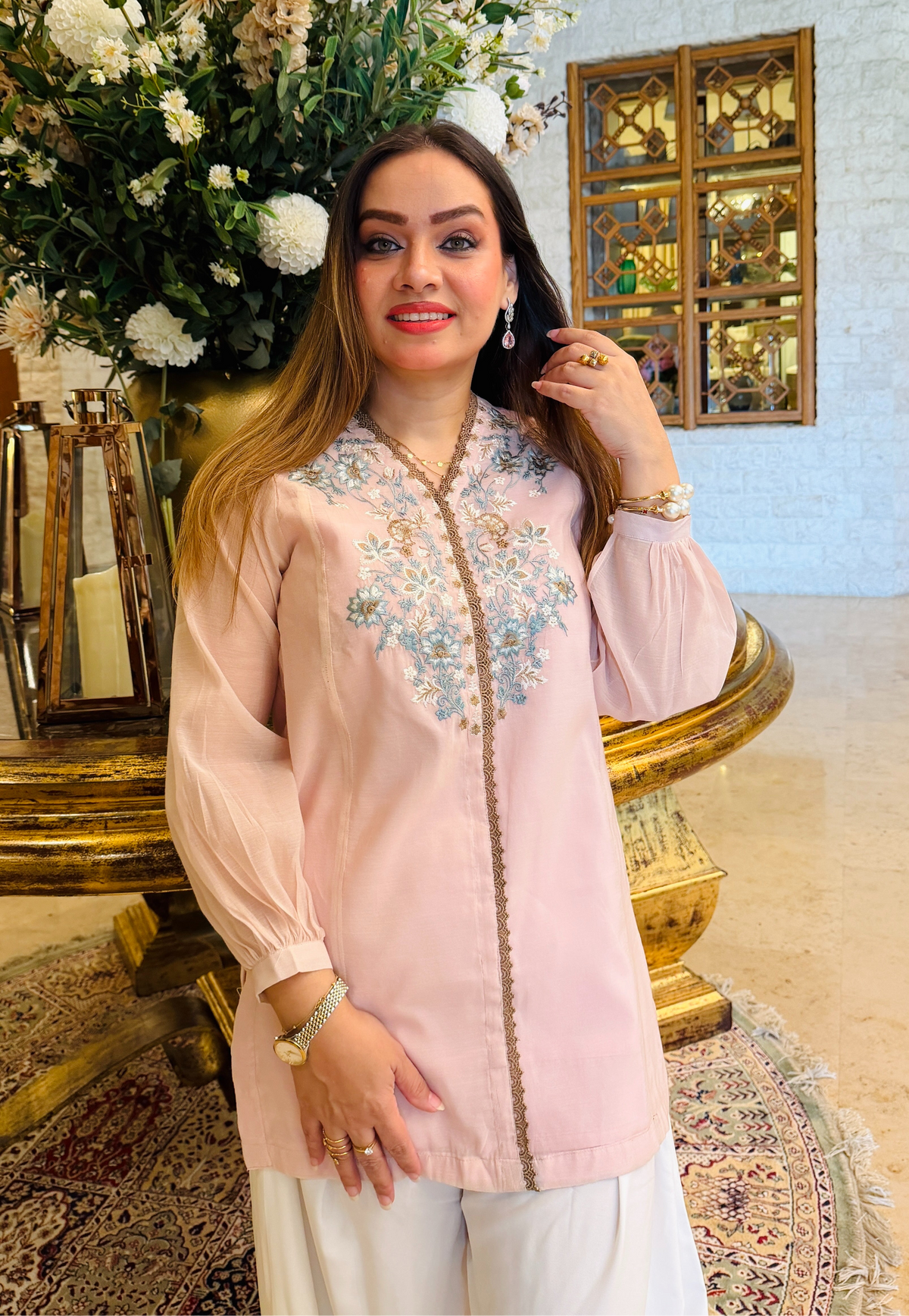 Embroidered Paper Cotton 1-Piece Shirt