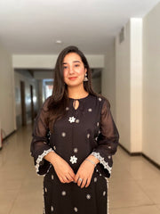 2 Piece Chikankaari Embroidered Suit  ( linned)