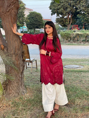 Embroidered Cotton 2-Piece Co-Ord Set