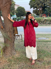 Embroidered Cotton 2-Piece Co-Ord Set