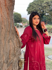 Embroidered Cotton 2-Piece Co-Ord Set