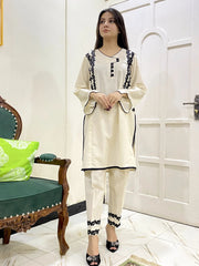 2-Piece Cotton Embroidered Dress Premium & Versatile