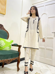 2-Piece Cotton Embroidered Dress Premium & Versatile