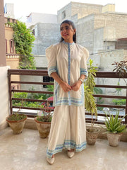 2 Piece Cotton Embellished Co-Ord Set with DHAKA PANT