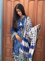 Printed Lawn Stitched 3 Piece Suit