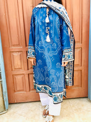 Printed Lawn Stitched 3 Piece Suit