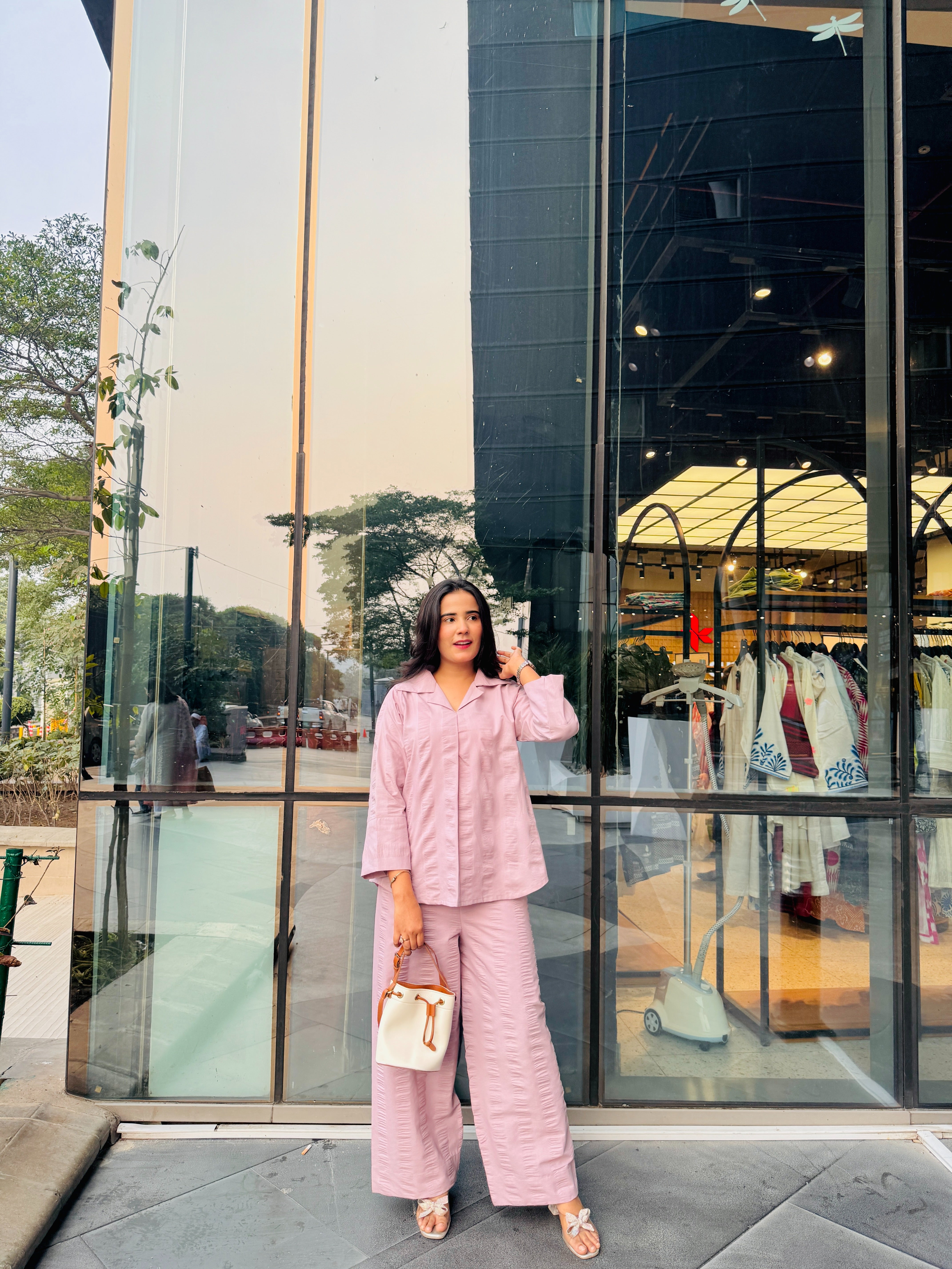 Seersucker Cotton Co-Ord Set