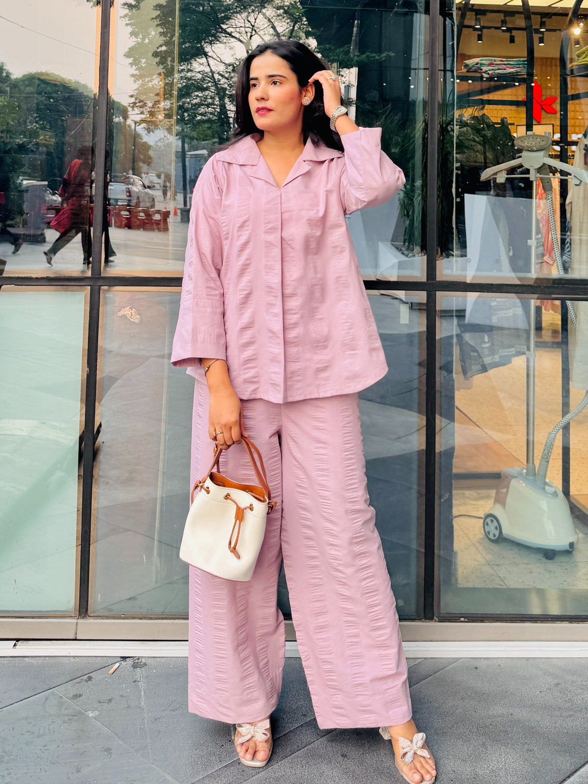 Seersucker Cotton Co-Ord Set