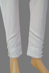 Stitched Trouser with modern three lace - 100% Cotton - Pre Shrinked
