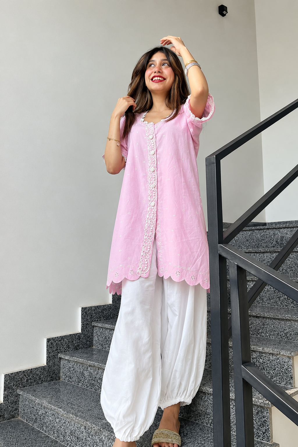 Embroidered Cotton Co-Ord Set