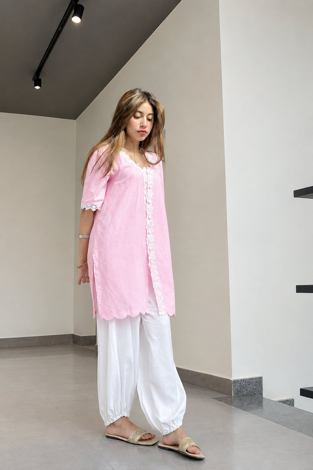 Embroidered Cotton Co-Ord Set