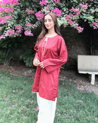 2 Piece Cotton Embroidred Co- Ord Set with  Salwar