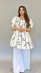 Women's Cotton Printed Co-Ord Set with Dhaka Pants
