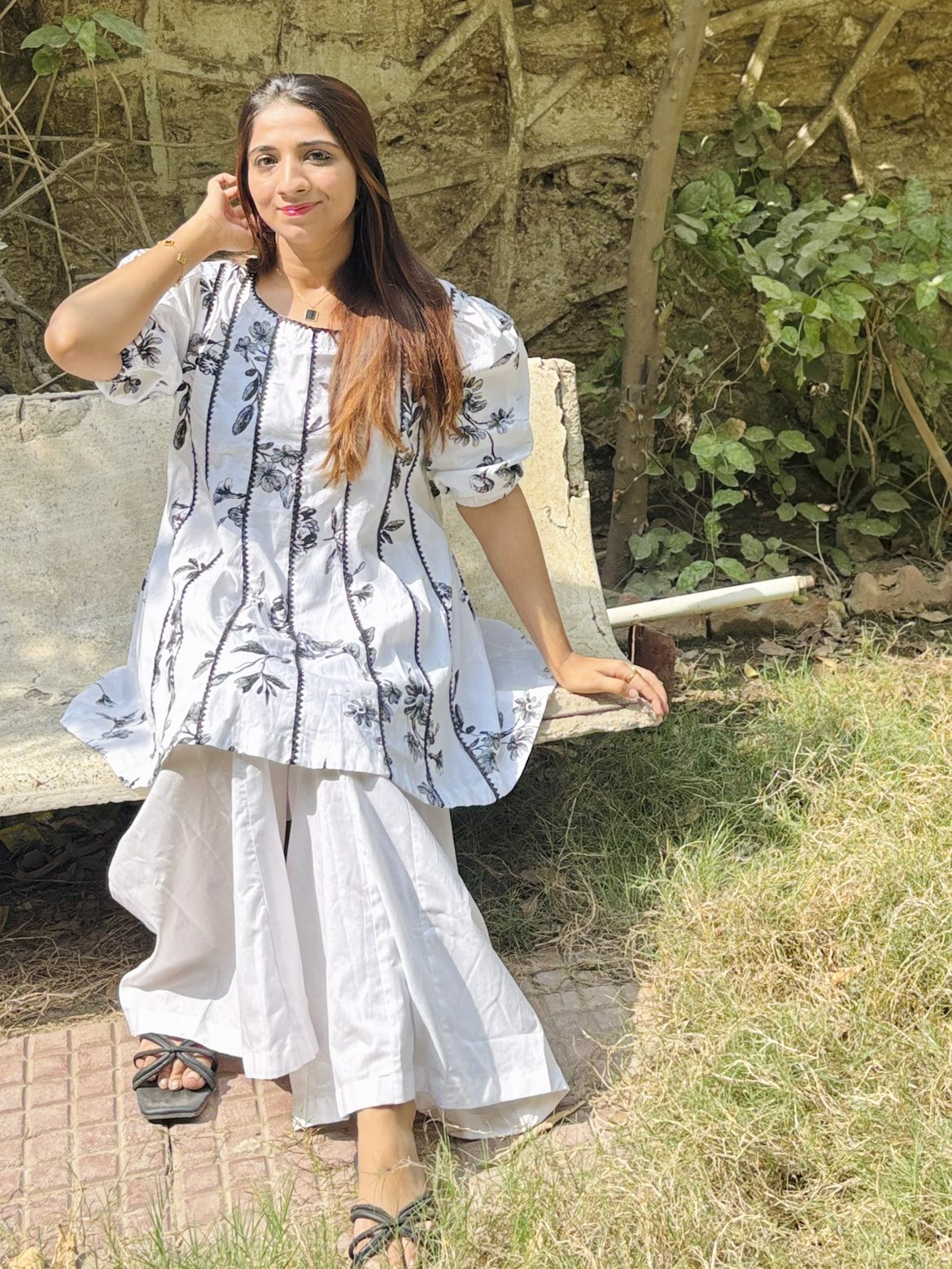 Women's Cotton Printed Co-Ord Set with Dhaka Pants