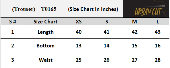 Product Size Chart