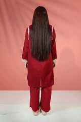 2 Piece Cotton Embroidered Suit