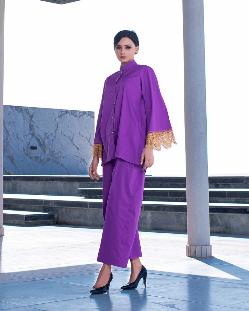2 Piece Cotton Embroidered Co-Ord Set