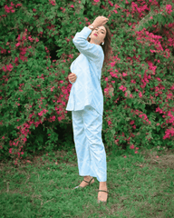 2 Piece Cotton Satin Printed Co-Ord Set