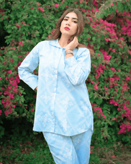 2 Piece Cotton Satin Printed Co-Ord Set