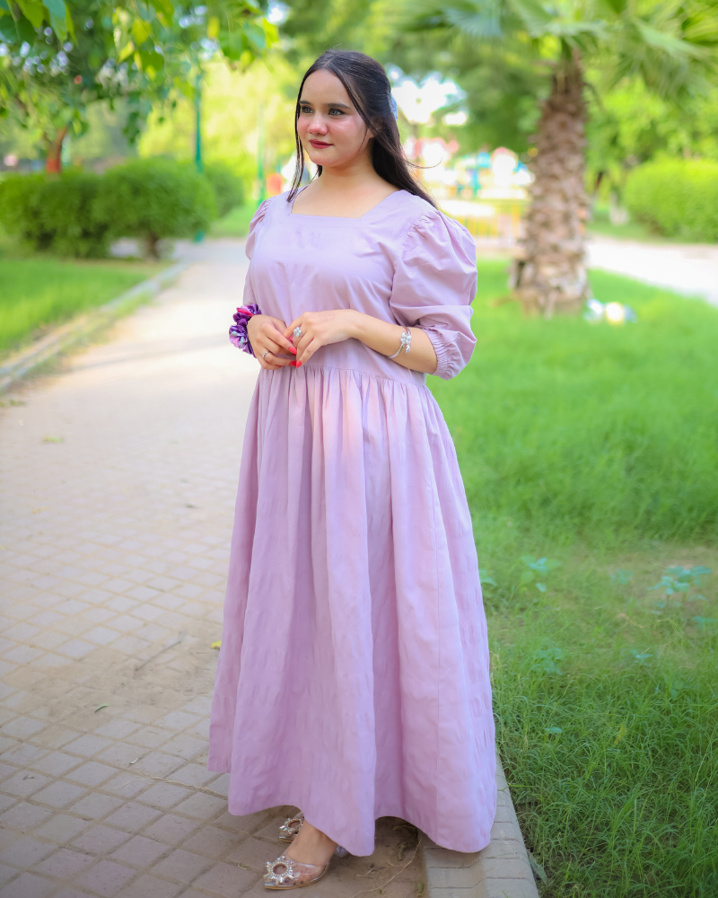 Seer Sucker Cotton Women Dress – Elegant & Comfortable