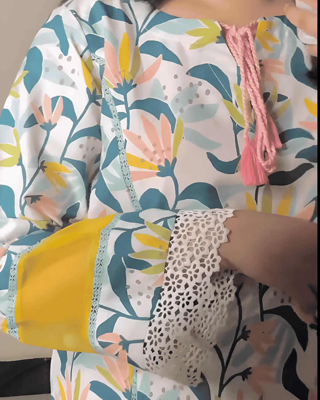 2 Piece Cotton Printed Suit