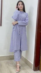 2 Piece Cotton Yarn Dyed Co Ord Set