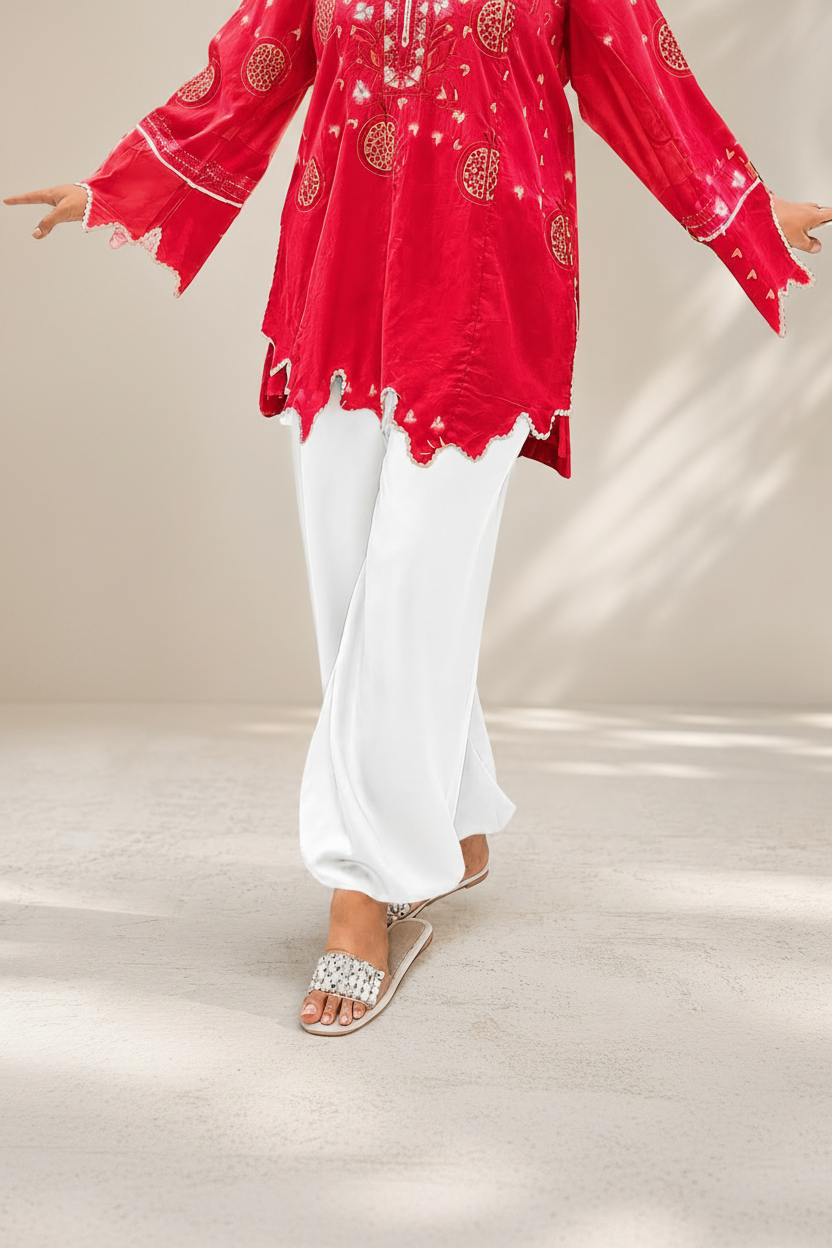 White Balloon Shalwar – Premium Soft Fabric