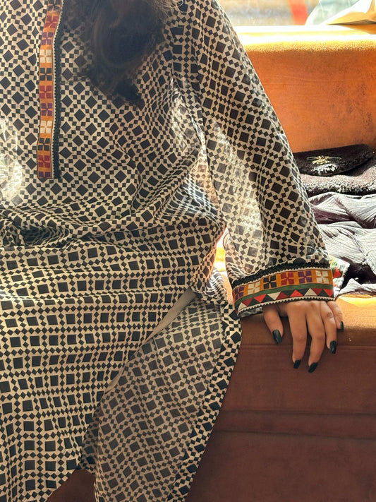 2 Piece Cotton Printed Suit