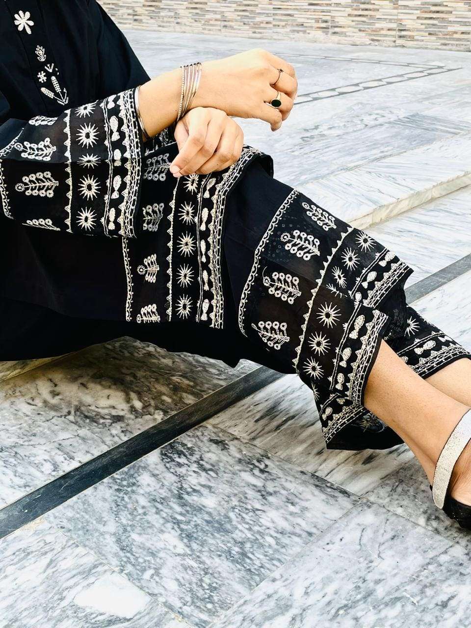 2 Piece Cotton Embroidred Suit
